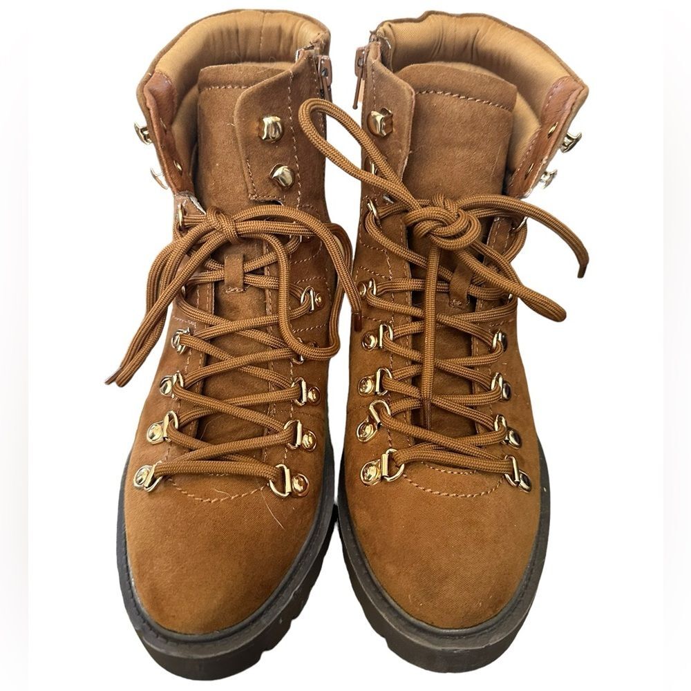 Tan Chunky Boots from New Look, size 8.5, New